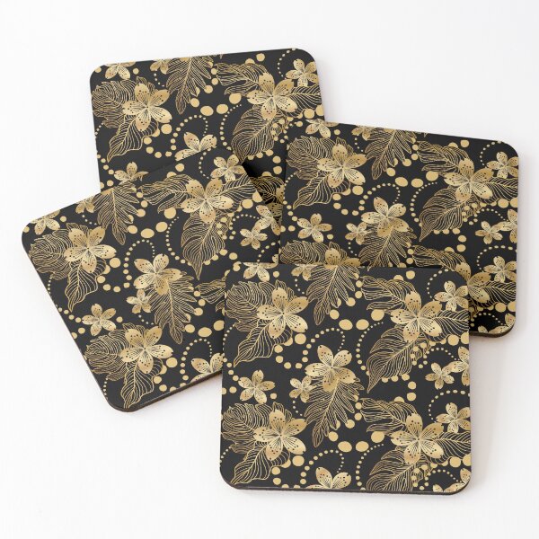 Item preview, Black and gold floral pattern- dresses, mugs, and more! designed and sold by DesignsByDaddy.