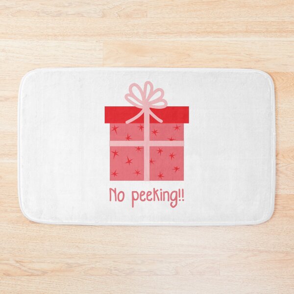 Item preview, Christmas red Present Gift Box with pink Ribbon - No Peeking! designed and sold by FrancesPoff.