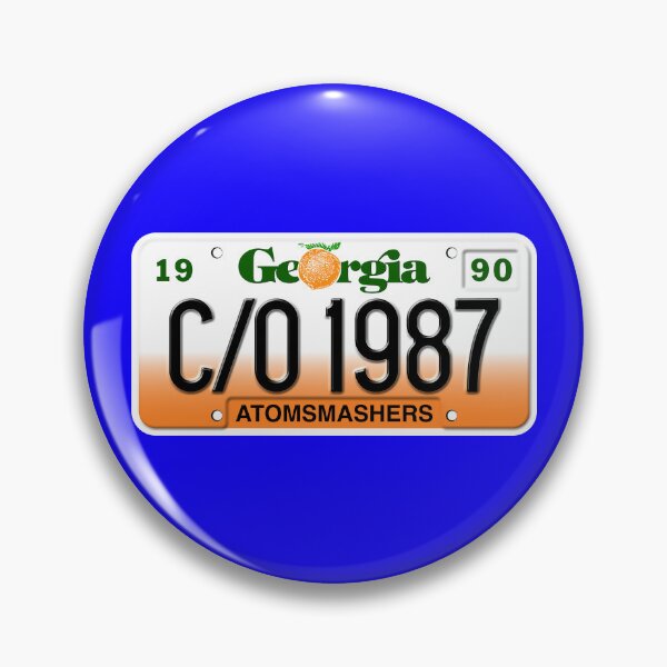 Item preview, Georgia License Plate - C/O 1987 Atomsmashers front designed and sold by RonTo.