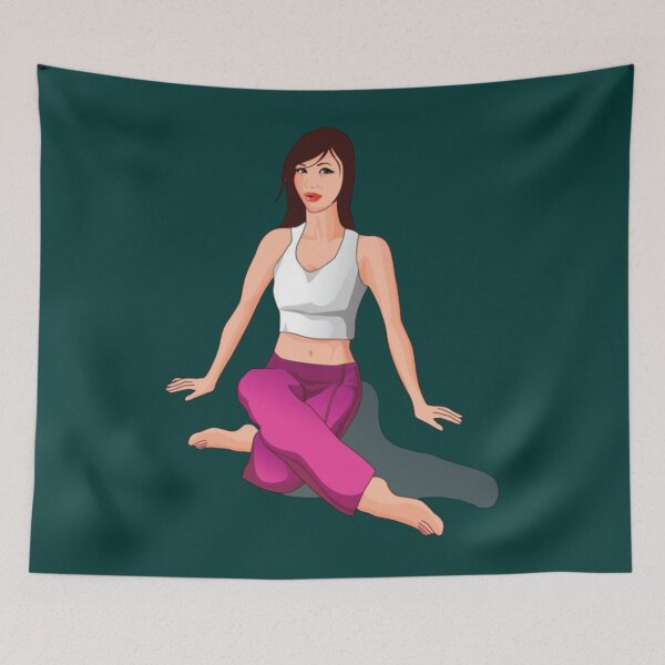 Item preview, Half moon yoga pose          designed and sold by BobbyWatkins.