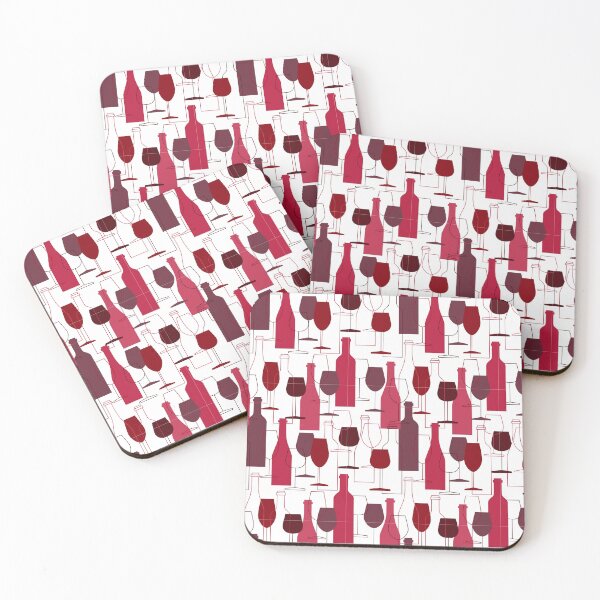 Item preview, Red Wine Glass Bottle Pattern Design designed and sold by Draculaura2009.