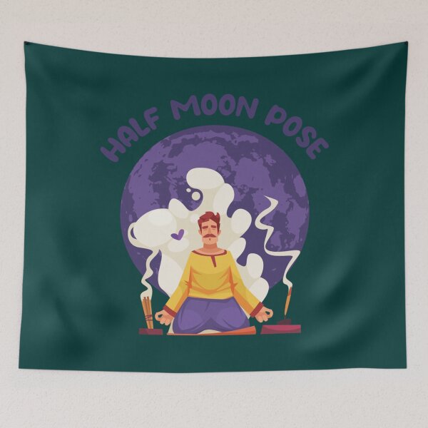 Item preview, Half moon yoga pose       designed and sold by BobbyWatkins.