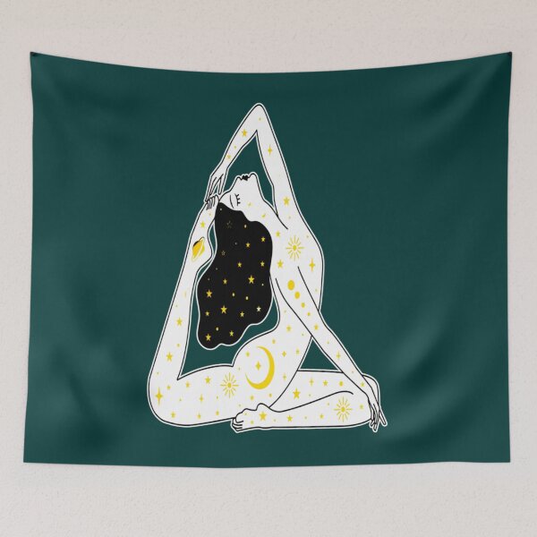 Item preview, Half moon yoga pose       designed and sold by BobbyWatkins.