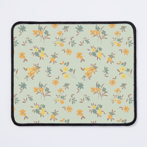 Item preview, Mint Green & Orange Ditsy Floral designed and sold by StudioPosies.