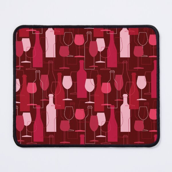 Item preview, Red Wine Glass Bottle Pattern Design designed and sold by Draculaura2009.