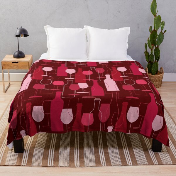 Item preview, Red Wine Glass Bottle Pattern Design designed and sold by Draculaura2009.