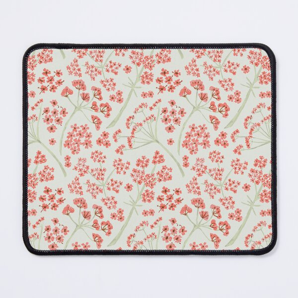 Item preview, Coral Watercolor Stem Caraway Floral Pattern designed and sold by StudioPosies.