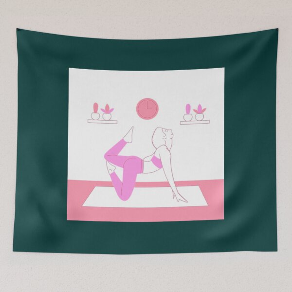 Item preview, Half moon yoga pose   designed and sold by BobbyWatkins.
