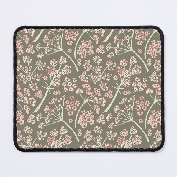Item preview, Light Pink & Green Watercolor Stem Caraway Floral Pattern designed and sold by StudioPosies.