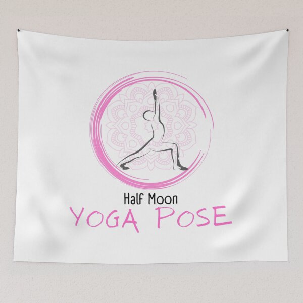Item preview, Half moon yoga pose   designed and sold by BobbyWatkins.