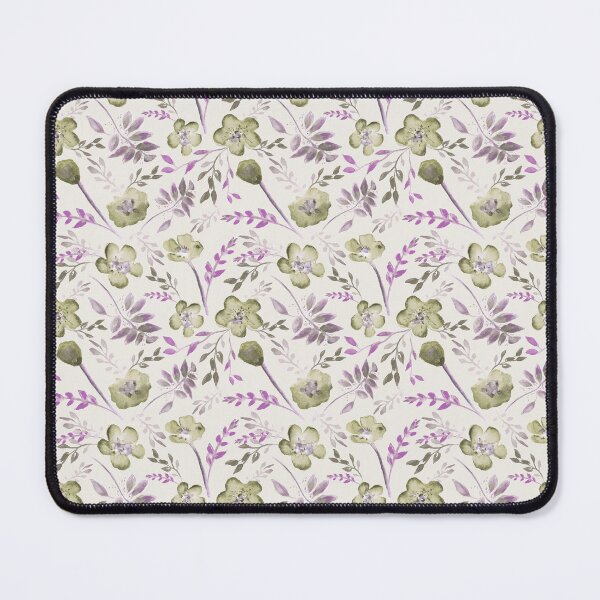 Item preview, Baby Green & Purple Eyes Watercolor Floral Pattern designed and sold by StudioPosies.
