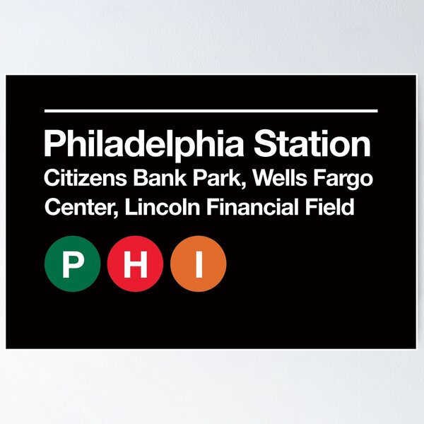 Item preview, Philadelphia Pro Sports Venue Subway Sign designed and sold by phoneticwear.