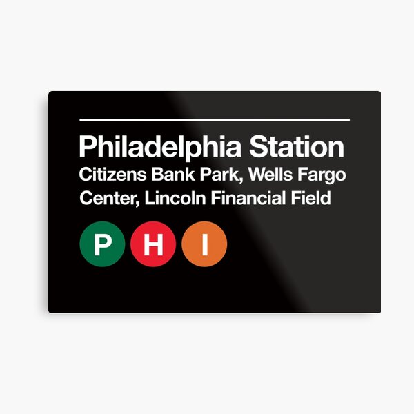 Philadelphia Pro Sports Venue Subway Sign Metal Print