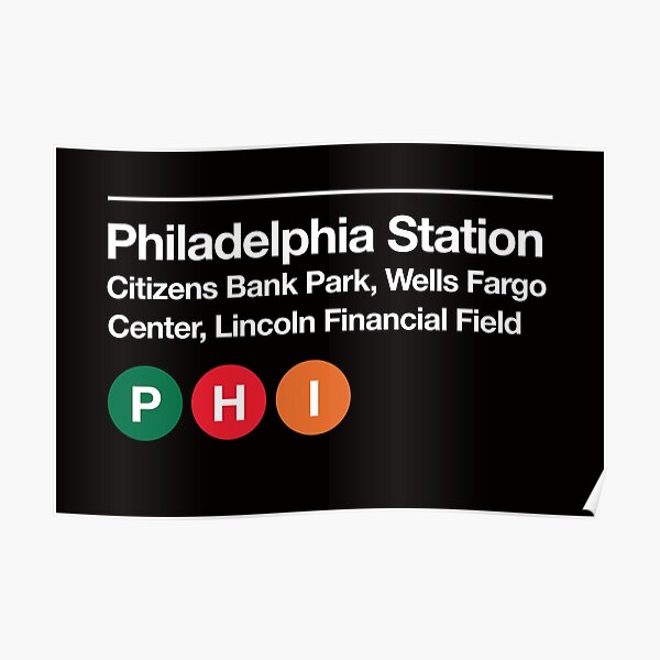 Philadelphia Pro Sportstätte U-Bahn-Zeichen Poster