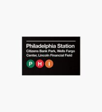 Philadelphia Pro Sports Venue Subway Sign Art Board