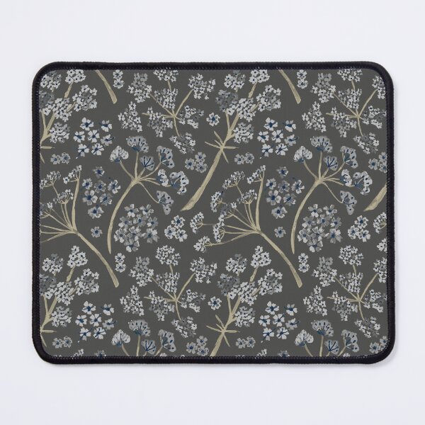Item preview, Grey Watercolor Stem Caraway Floral Pattern designed and sold by StudioPosies.