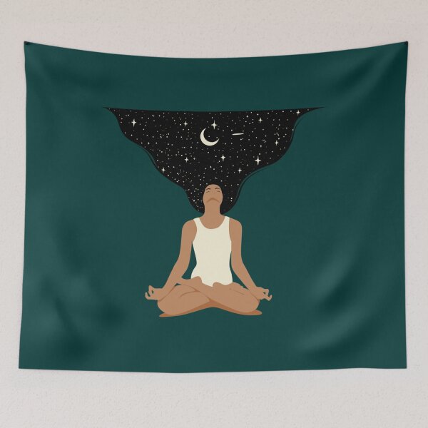 Item preview, Half moon yoga pose   designed and sold by BobbyWatkins.