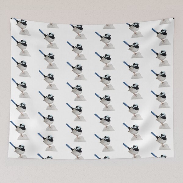 Item preview, Blue Ren Watercolour Australian Bird | Melanie Jensen Illustrations designed and sold by Melanie Jensen.