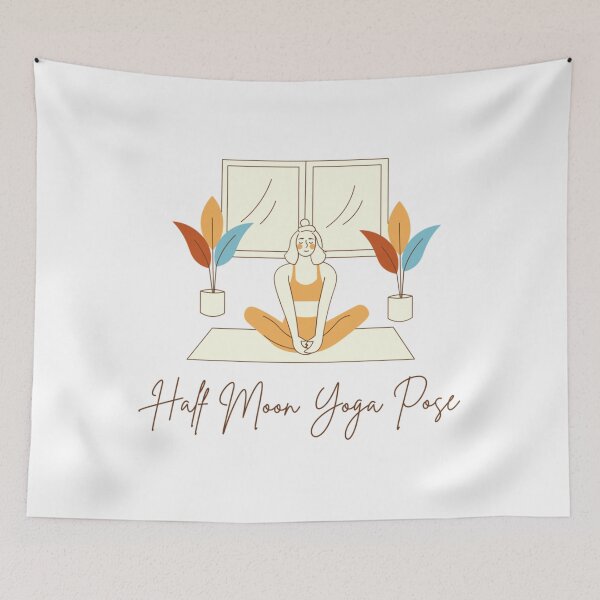 Item preview, Half moon yoga pose   designed and sold by BobbyWatkins.