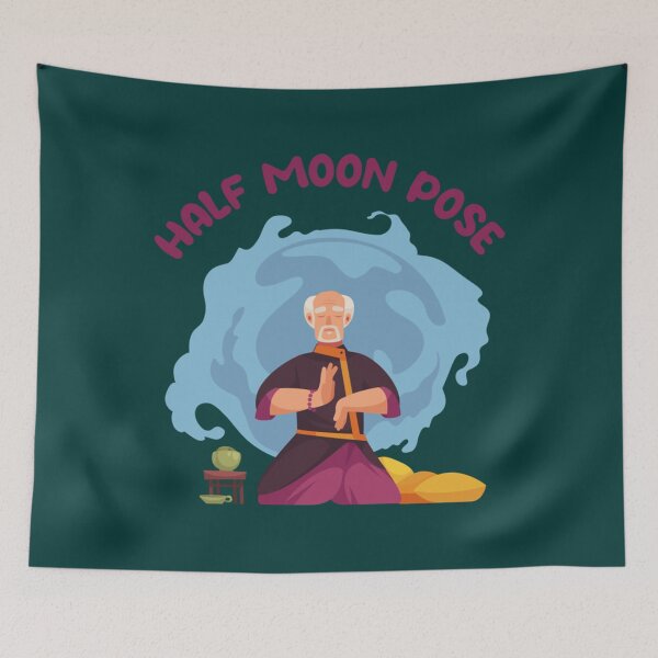 Item preview, Half moon yoga pose   designed and sold by BobbyWatkins.