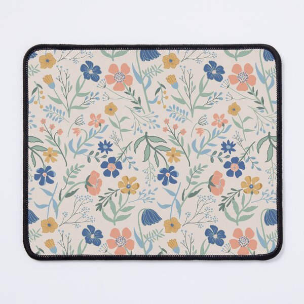 Item preview, Pastel Blue & Pink Botanical Garden Floral Print designed and sold by StudioPosies.