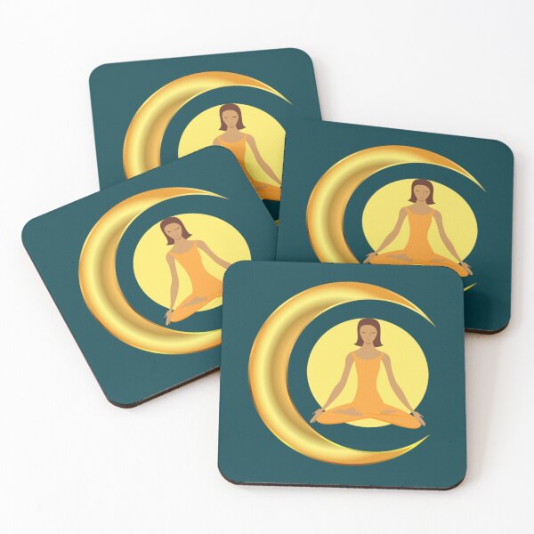 Item preview, Half moon yoga pose   designed and sold by BobbyWatkins.