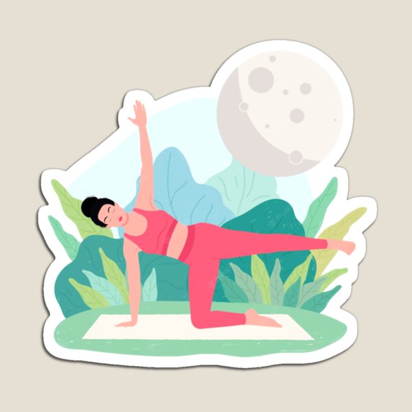 Item preview, Half moon yoga pose   designed and sold by BobbyWatkins.