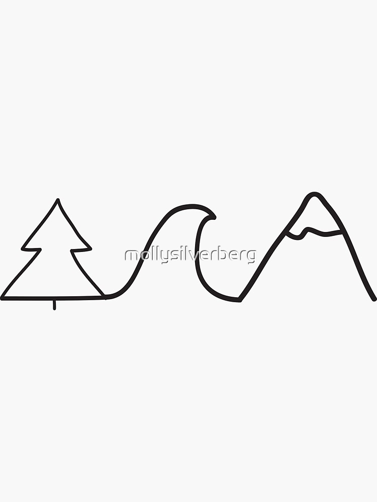 tree wave mountain by mollysilverberg