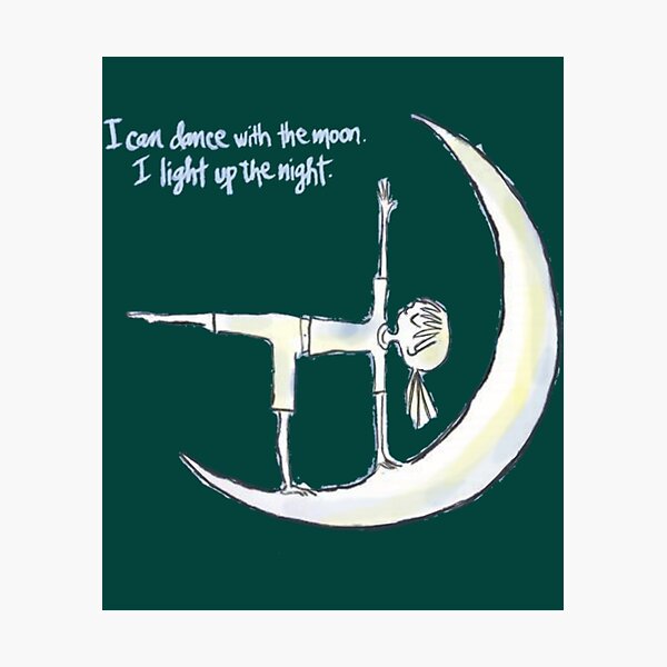 Item preview, Half moon yoga pose,quote   designed and sold by BobbyWatkins.