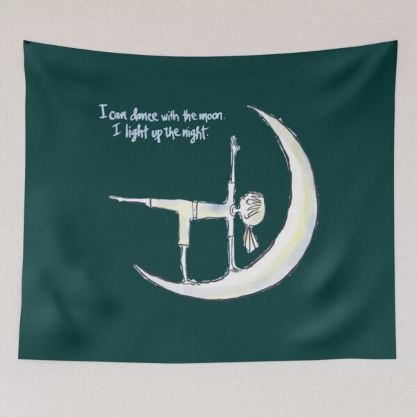 Item preview, Half moon yoga pose,quote   designed and sold by BobbyWatkins.