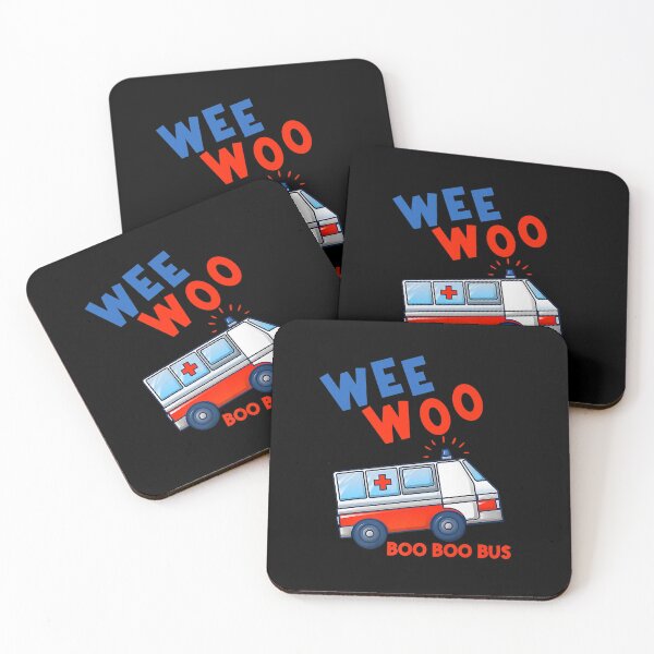 Item preview, WEE WOO BOO BOO BUS AMBULANCE FUNNY EMS EMT PARAMEDIC designed and sold by sobriowslen.