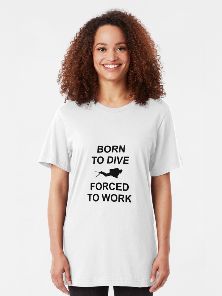 Alternate view of Born To Dive Slim Fit T-Shirt