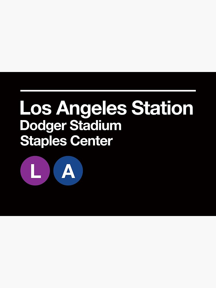 Discover Los Angeles Pro Sports Venues Subway Sign Premium Matte Vertical Poster