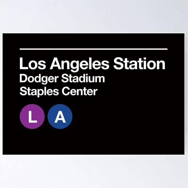 Item preview, Los Angeles Pro Sports Venues Subway Sign designed and sold by phoneticwear.