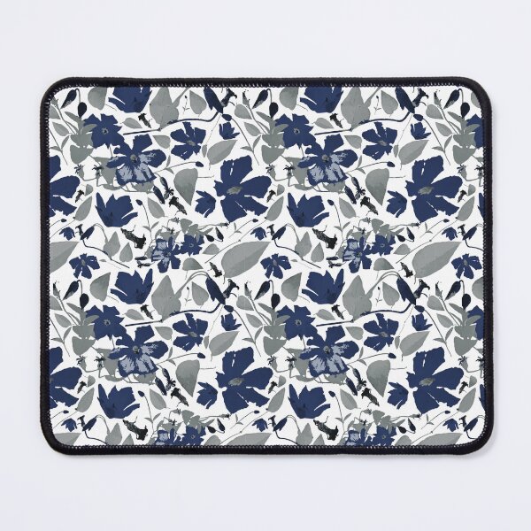 Item preview, Navy Watercolor Clematis designed and sold by StudioPosies.