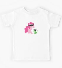 Pinkie Pie and Gummy "Deal with It" Pink No Text - MLP Kids Tee