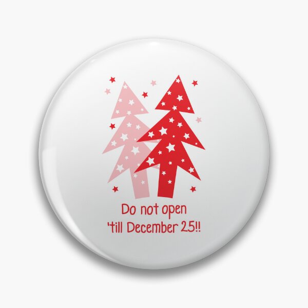 Item preview, Red and Pink Christmas trees and stars - Do not open 'till December 25th!! designed and sold by FrancesPoff.