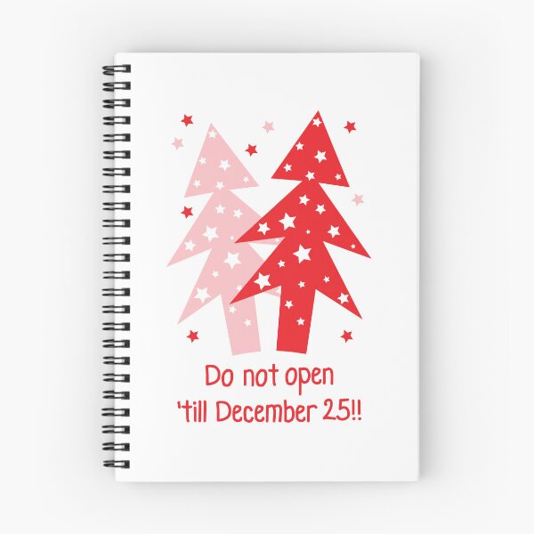 Item preview, Red and Pink Christmas trees and stars - Do not open 'till December 25th!! designed and sold by FrancesPoff.