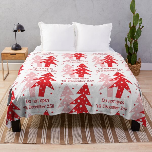 Item preview, Red and Pink Christmas trees and stars - Do not open 'till December 25th!! designed and sold by FrancesPoff.