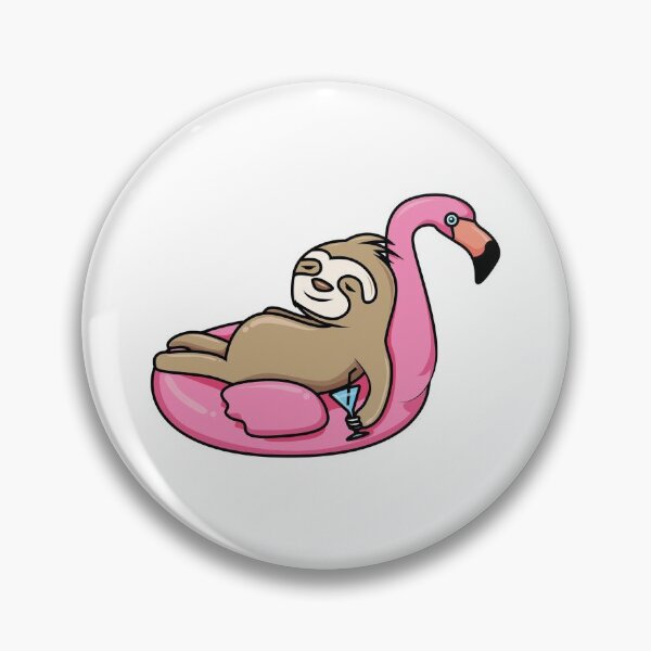 Item preview, Adorable Sloth Chilling On A Flamingo Float While Sipping A Beverage designed and sold by CreativeCranium.