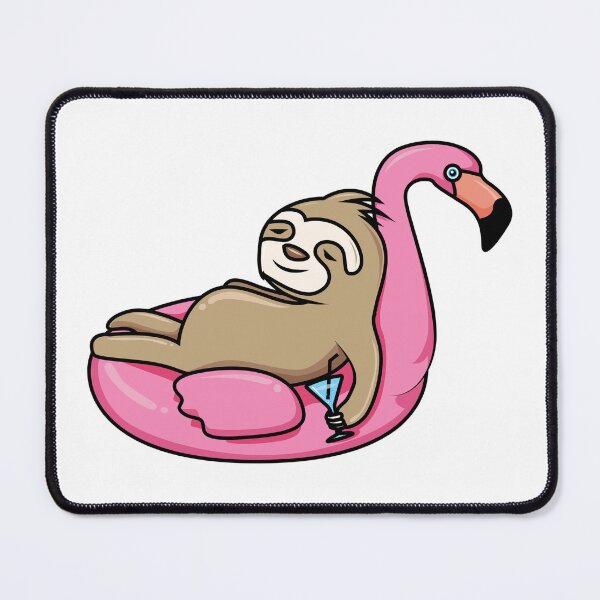 Item preview, Adorable Sloth Chilling On A Flamingo Float While Sipping A Beverage designed and sold by CreativeCranium.