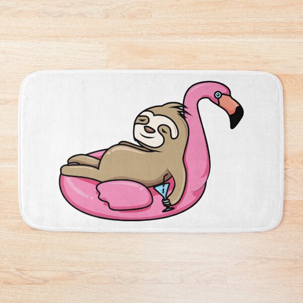Item preview, Adorable Sloth Chilling On A Flamingo Float While Sipping A Beverage designed and sold by CreativeCranium.