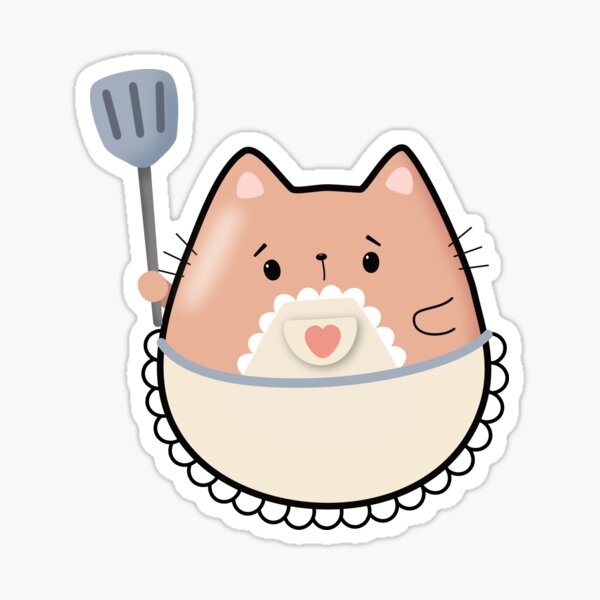 Item preview, Kawaii Homemaker Cat designed and sold by darklanterndsn.