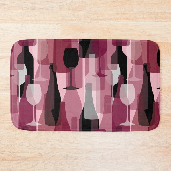 Item preview, Red White Wine Glass Bottle Pattern Design designed and sold by Draculaura2009.