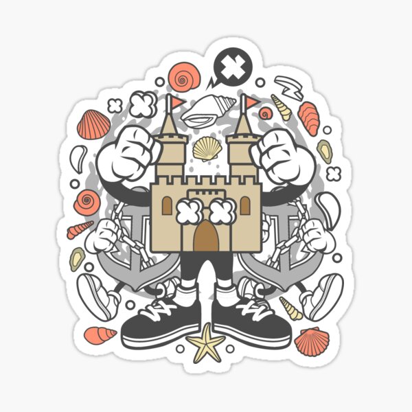 "Sand Castles" Sticker for Sale by Stickpat Redbubble