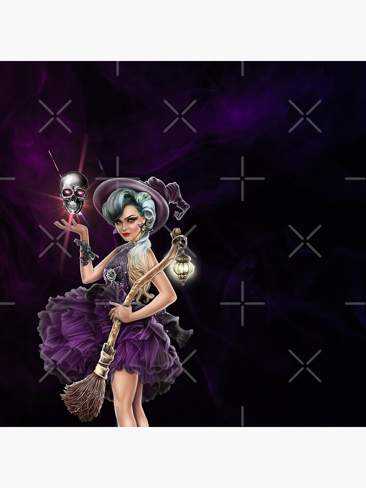 "PURPLE WITCH 2 SKULL GIRL" Poster for Sale by QWEENFIESTY Redbubble