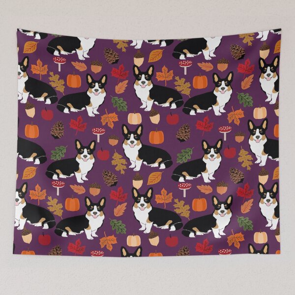 Item preview, Corgi welsh corgi fall autumn october dog dogs dog breed dog pattern pet friendly designed and sold by PetFriendly.