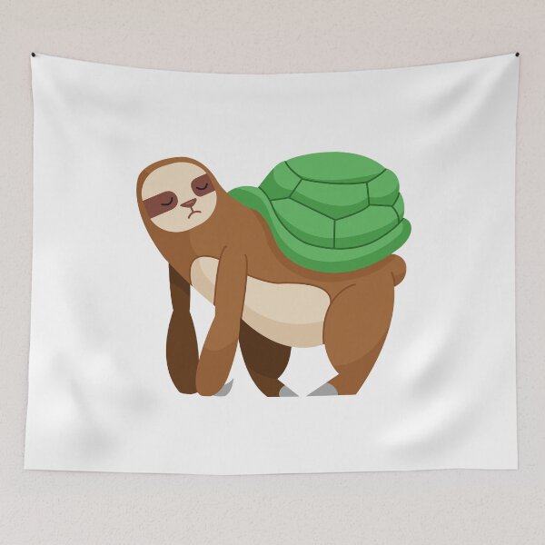 Item preview, Precious Face Sloth With Turtle On Its Back designed and sold by CreativeCranium.