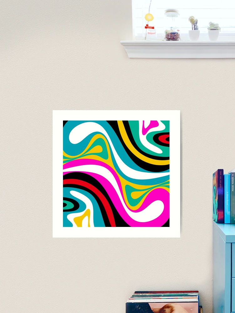 アート・デザイン・音楽 Seven Designers Look at Trademark Design New Groove Retro Swirl Abstract Pattern in Bright 80s Colors