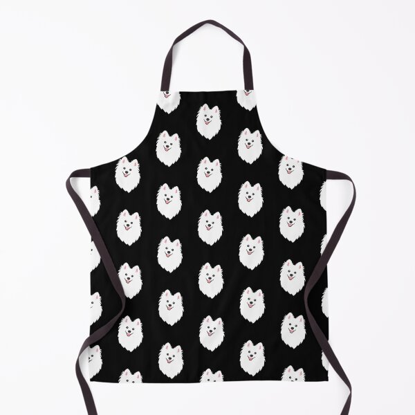 Item preview, Curious White Spitz Puppy Dog - Charcoal Black designed and sold by kamahachi.